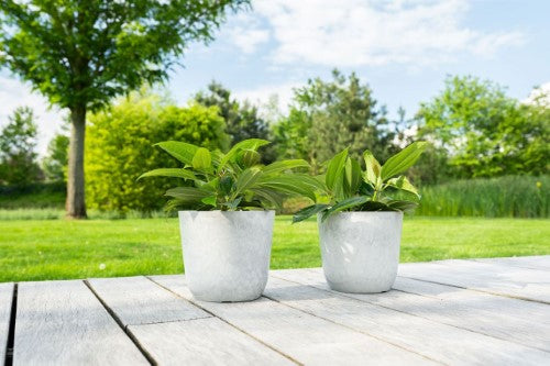 Pot - Palermo XX-Large 28 x 30cm Marble White (Set of 2)