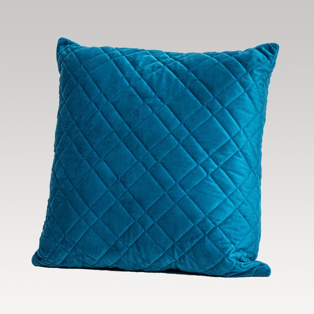 Quilted Cushion Cover - Dreamticket Verve Velvet Square (Teal)