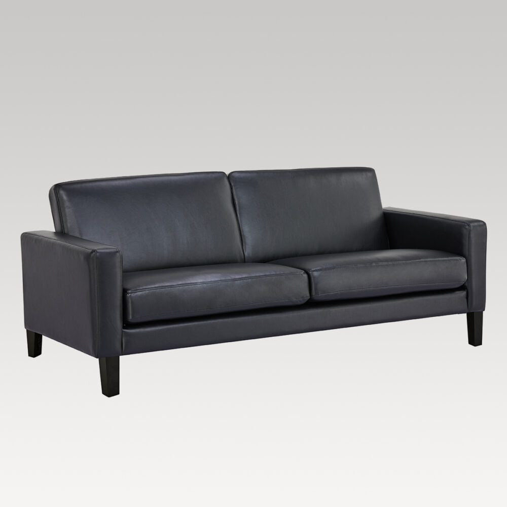 3 Seater Sofa - Makers Fenix PU (Black)