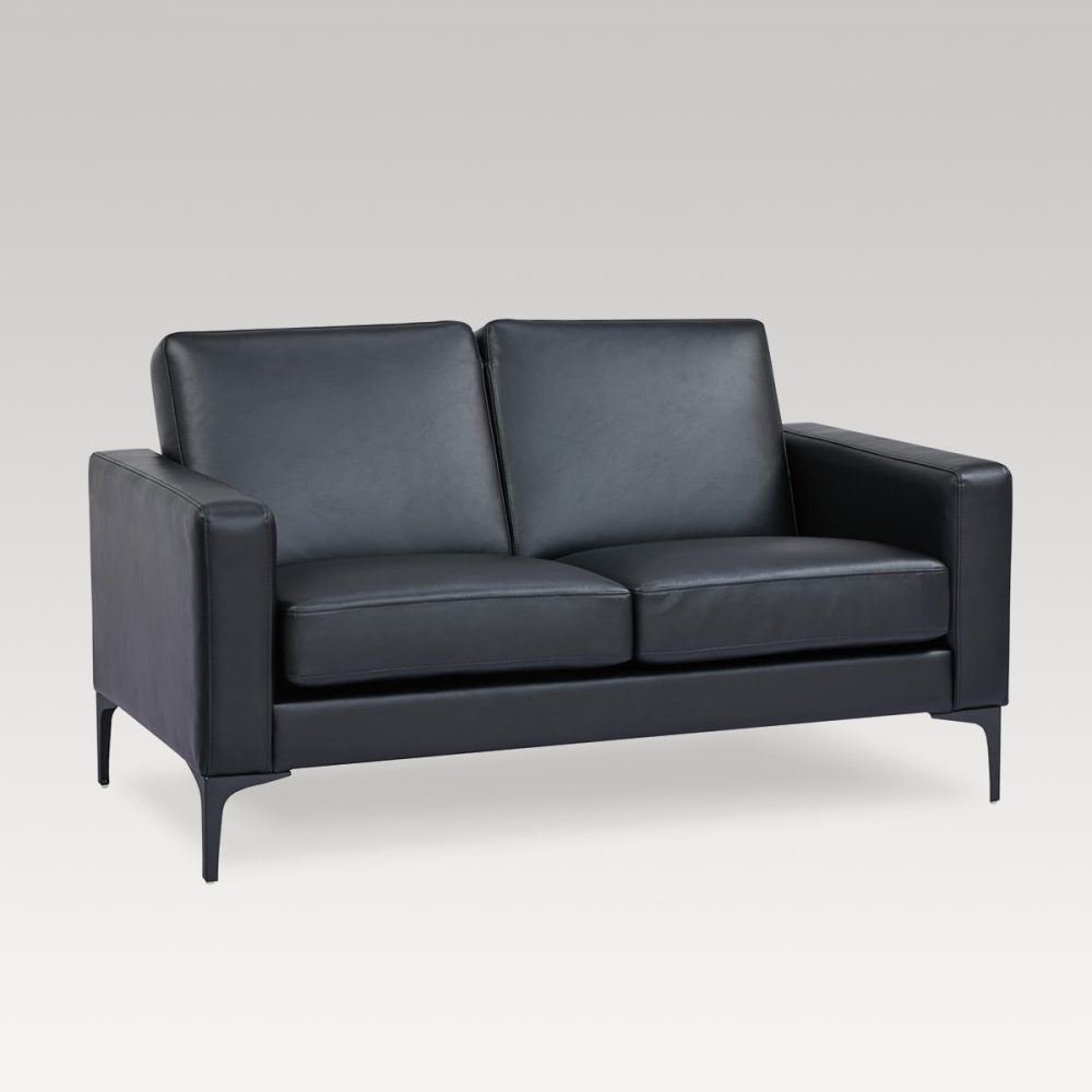 2 Seater Sofa - Makers Fenix PU (Black)