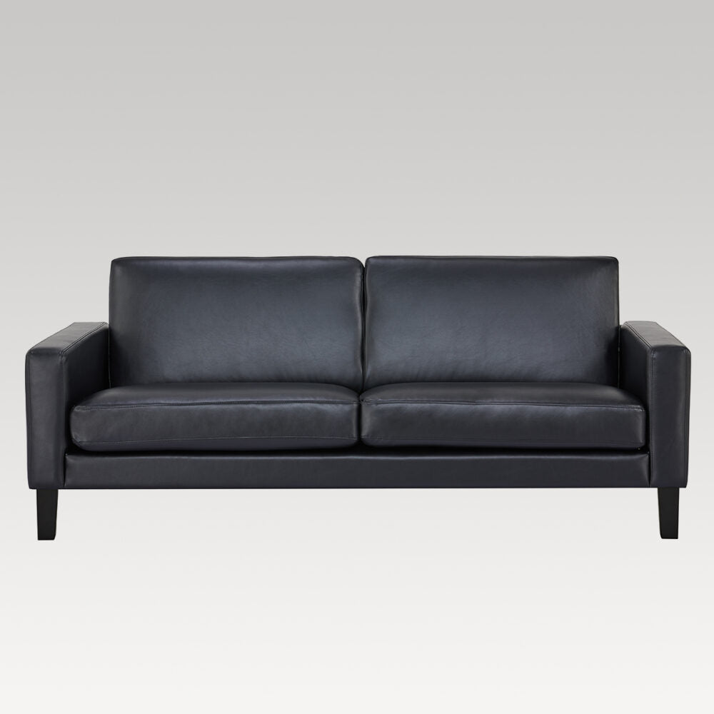 3 Seater Sofa - Makers Fenix PU (Black)