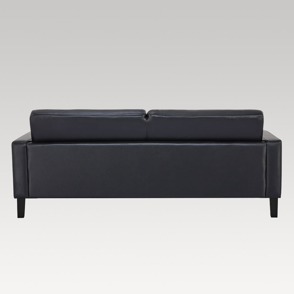 3 Seater Sofa - Makers Fenix PU (Black)