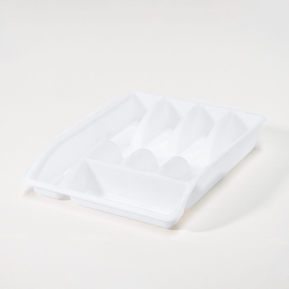 Plastic Cutlery Tray - 33.5 x 26 x 6cm (White)