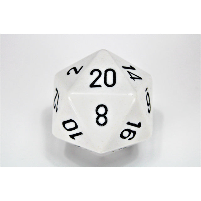 CHX XQ2001 Opaque White/black 34mm d20 Dice - Gaming Accessory