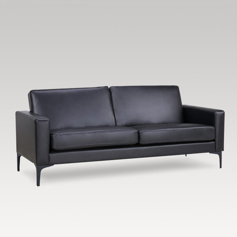 3 Seater Sofa - Makers Fenix PU (Black)