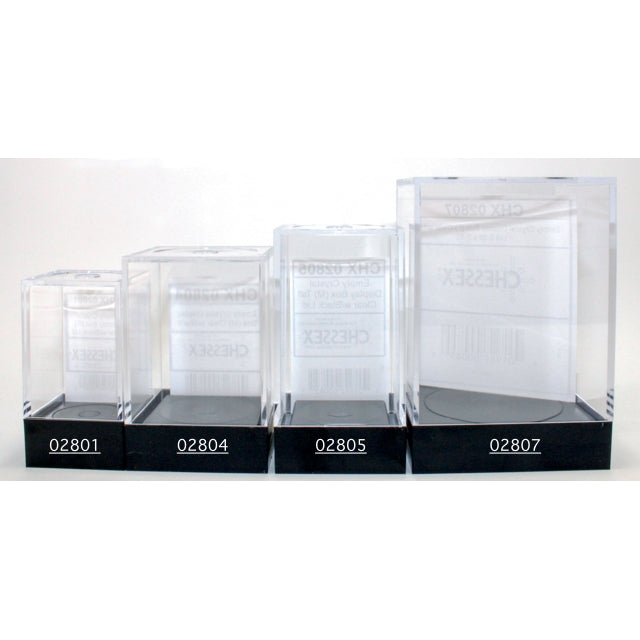 CHX 02801 Empty Crystal Display Box (S) Clear w/Black Lid