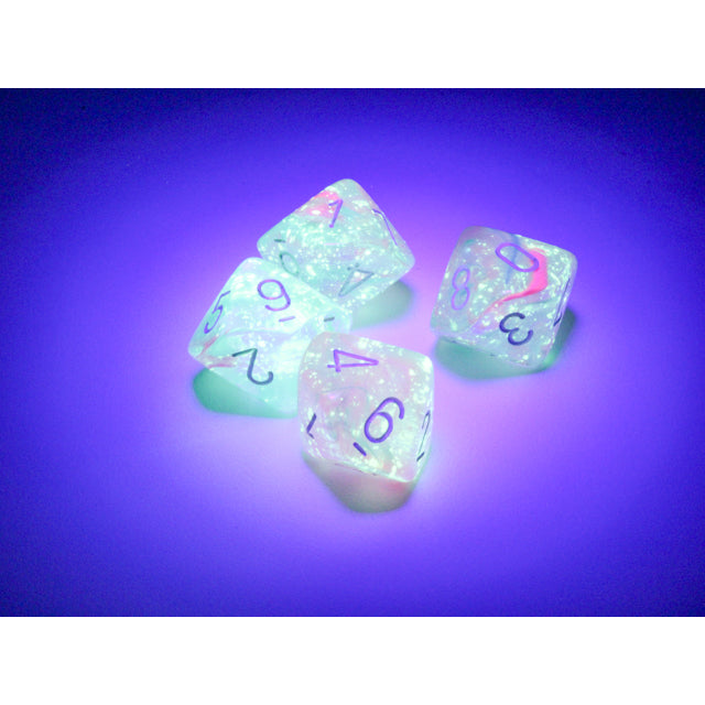 CHX 27345 Nebula Wisteria/white Luminary Set of Ten d10s