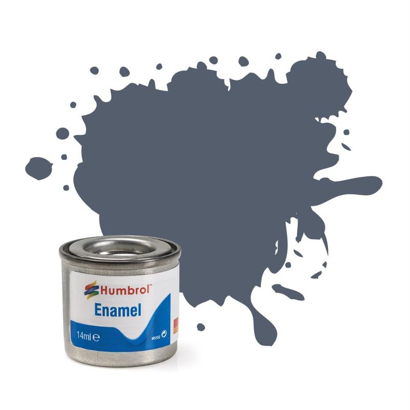 Humbrol Navy Blue Matt Enamel Paint Set of 6, 14ml tins for smooth finishes on various surfaces, ideal for models and crafts.
