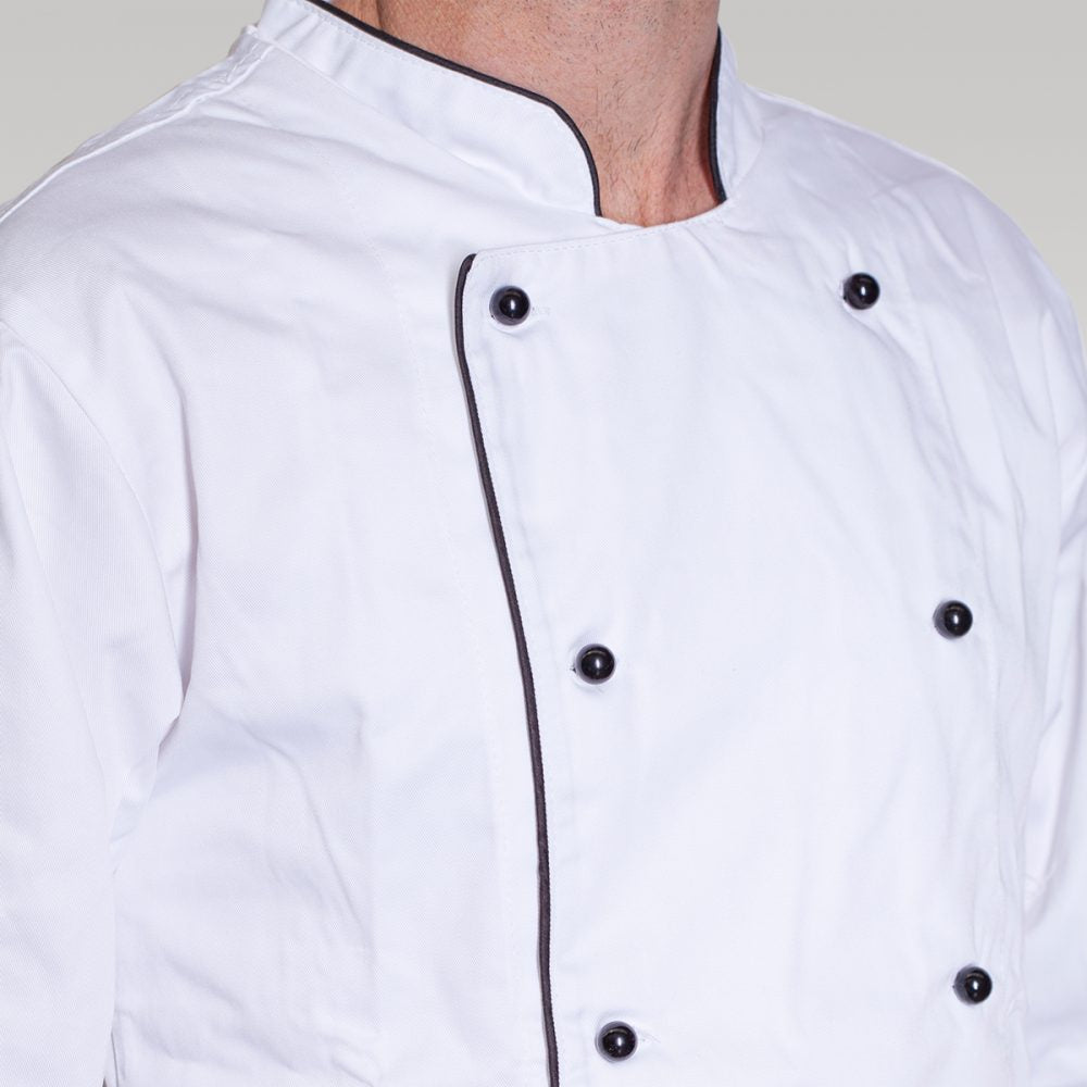 Chef Jacket - Piped White (XS)