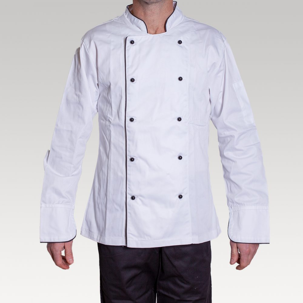 Chef Jacket - Piped White (2XS)