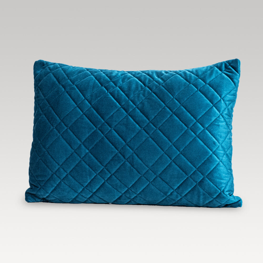 Quilted Cushion Cover - Dreamticket Verve Velvet Oblong (Pewter)