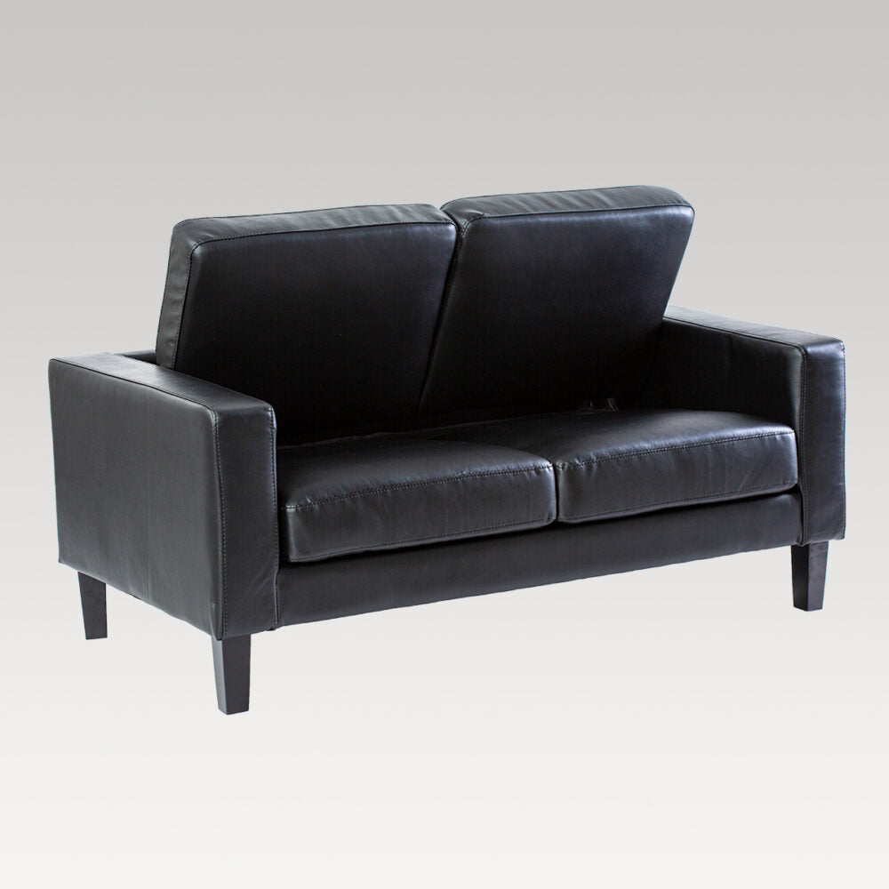 2 Seater Sofa - Makers Fenix PU (Black)