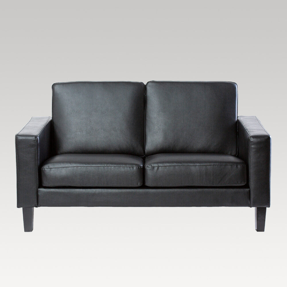 2 Seater Sofa - Makers Fenix PU (Black)