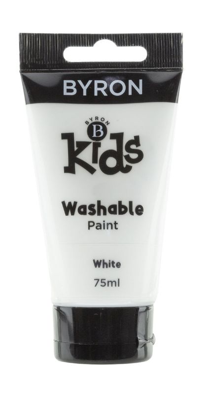 75ml bottle of Jasart Byron red washable paint for kids, perfect for creative art projects, safe and non-toxic.