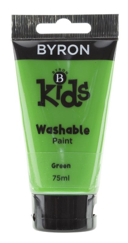 Vibrant blue 75ml washable paint for kids, safe and quick-drying, perfect for various craft projects.