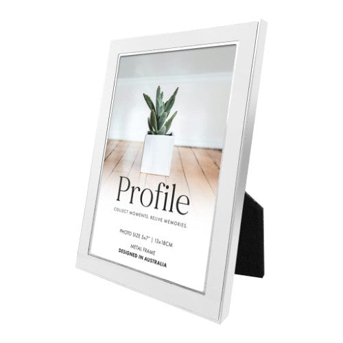Profile - Eternal White Metal Photo Frame - 5x7in (13x18cm)
