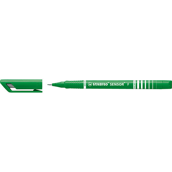 STABILO SENSOR FINELINER GREEN BOX 10