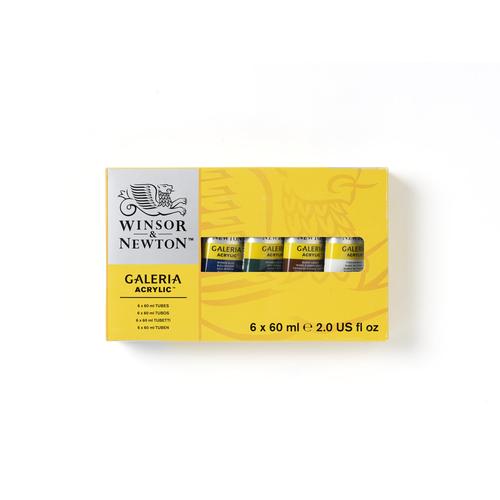 Acrylic Paint Set - Winsor & Newton Galeria (6 x 60ml Tube Set)