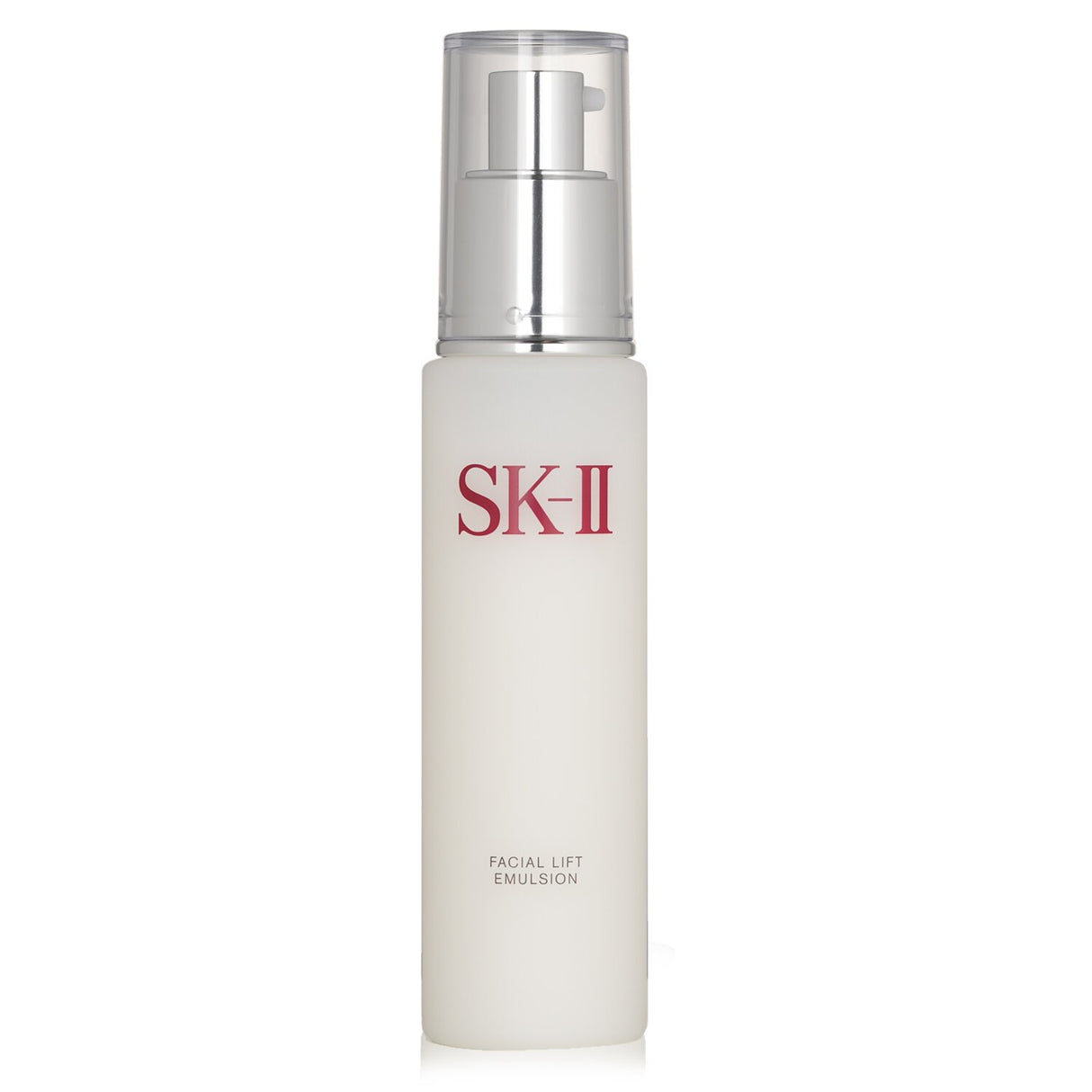 SK II Facial Lift Emulsion in a 100ml bottle, featuring hydroproline formula for enhanced elasticity and collagen production.