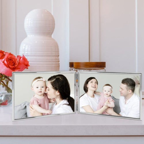 Profile - Habitat Silver Hinged Double Metal Photo Frame - 5x7in (13x18cm) (2)H