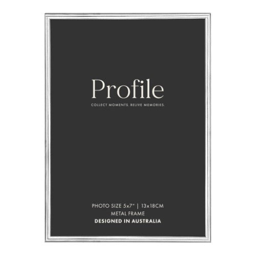 Profile - Habitat Silver Metal Photo Frame - 5x7in (13x18cm)