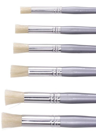 Jasart Hog Bristle Stencil Brushes - Size 2