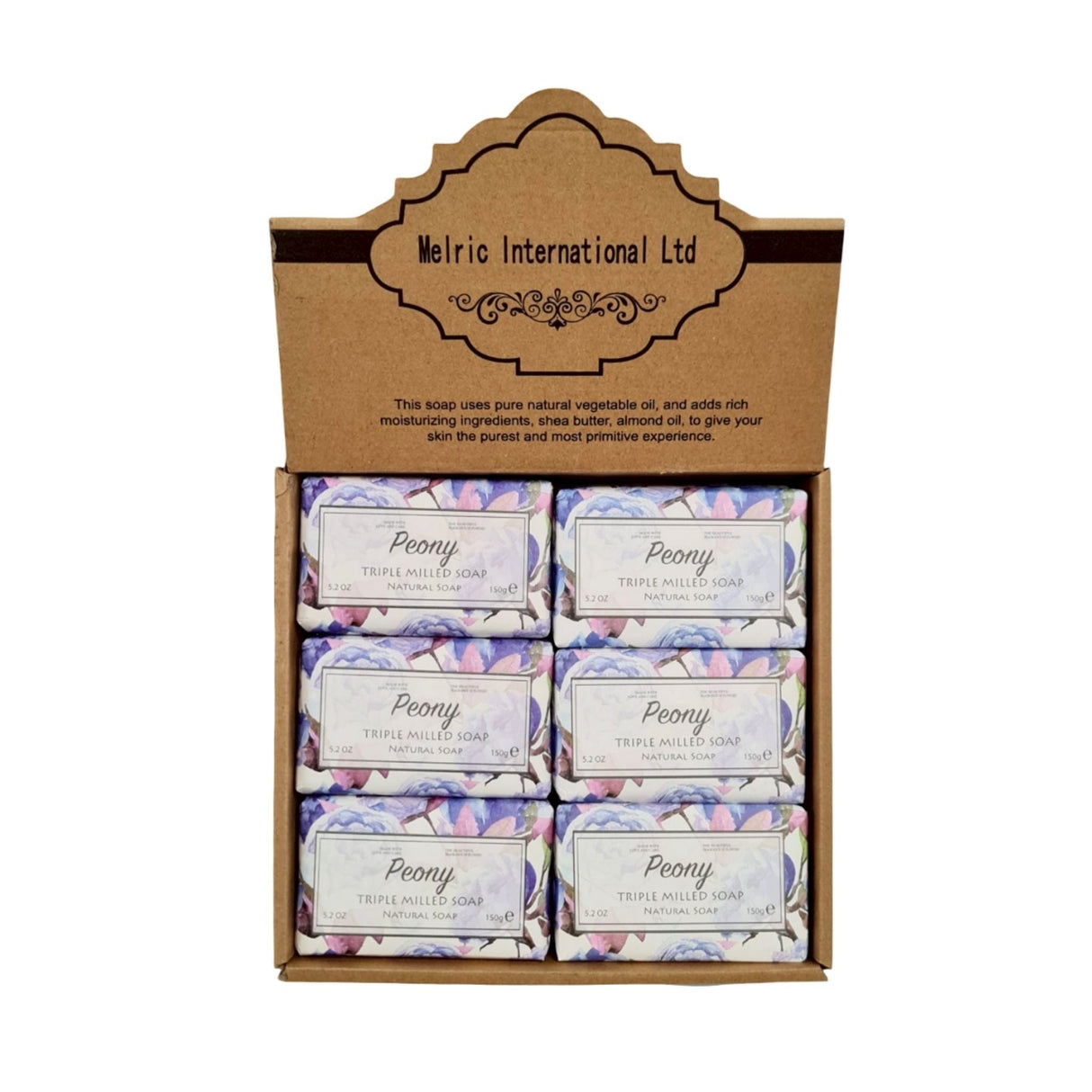 Peony Soap Display 150g - 12pcs