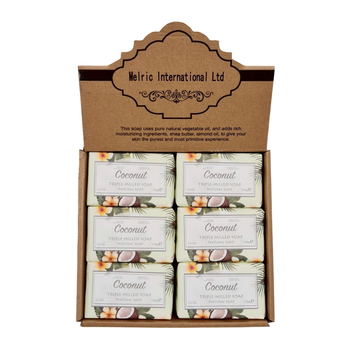 Coconut Soap Display 150g - 12pcs