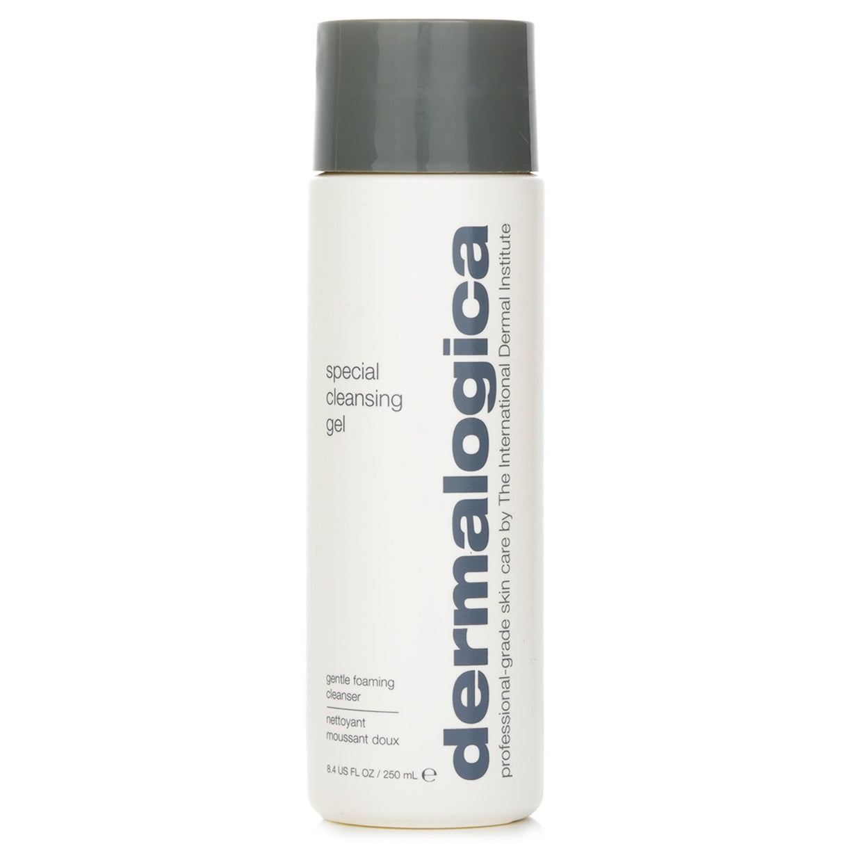Dermalogica Special Cleansing Gel in a 250ml bottle, a gentle cleanser for all skin types, removes impurities without irritation.