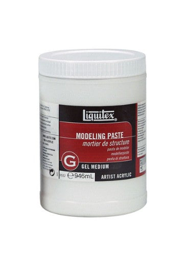 Liquitex Modelling Paste Gel Mediums in a 946ml pot, ideal for creating textured, three-dimensional artwork.