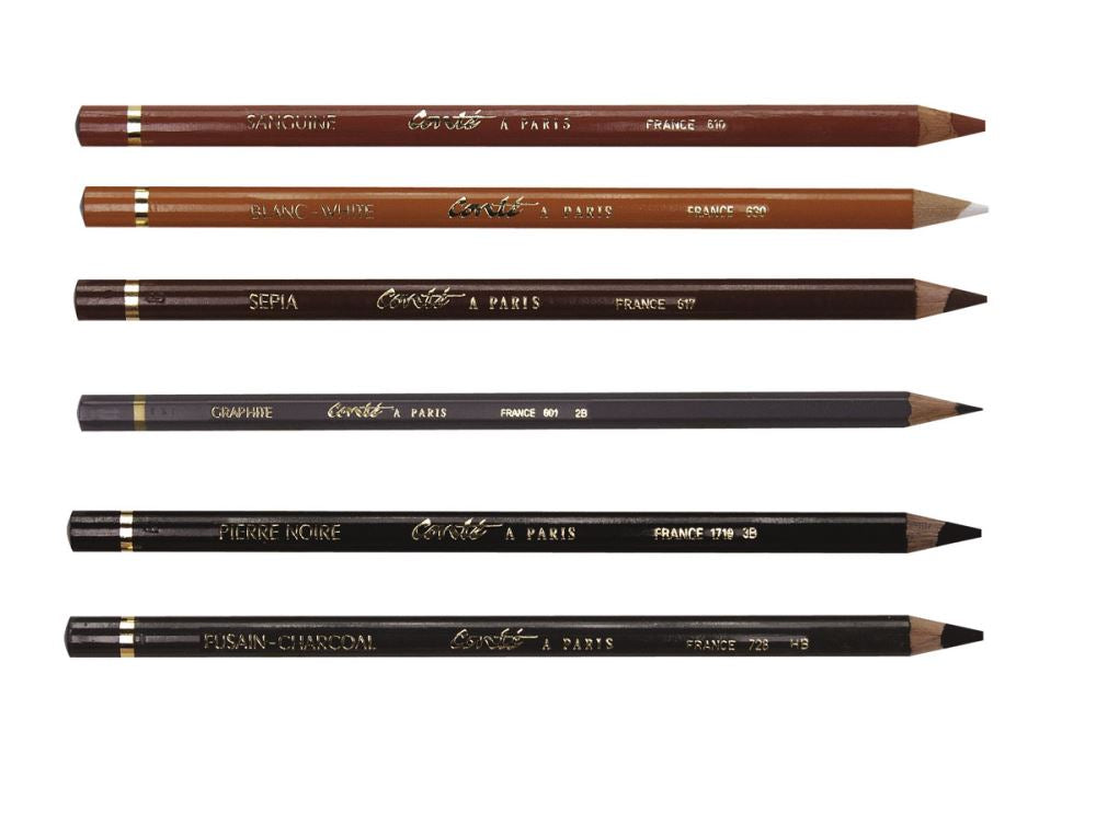 Conte Sketch Pencil in sepia, offering rich tones for detailed sketches, ideal for artists and hobbyists.