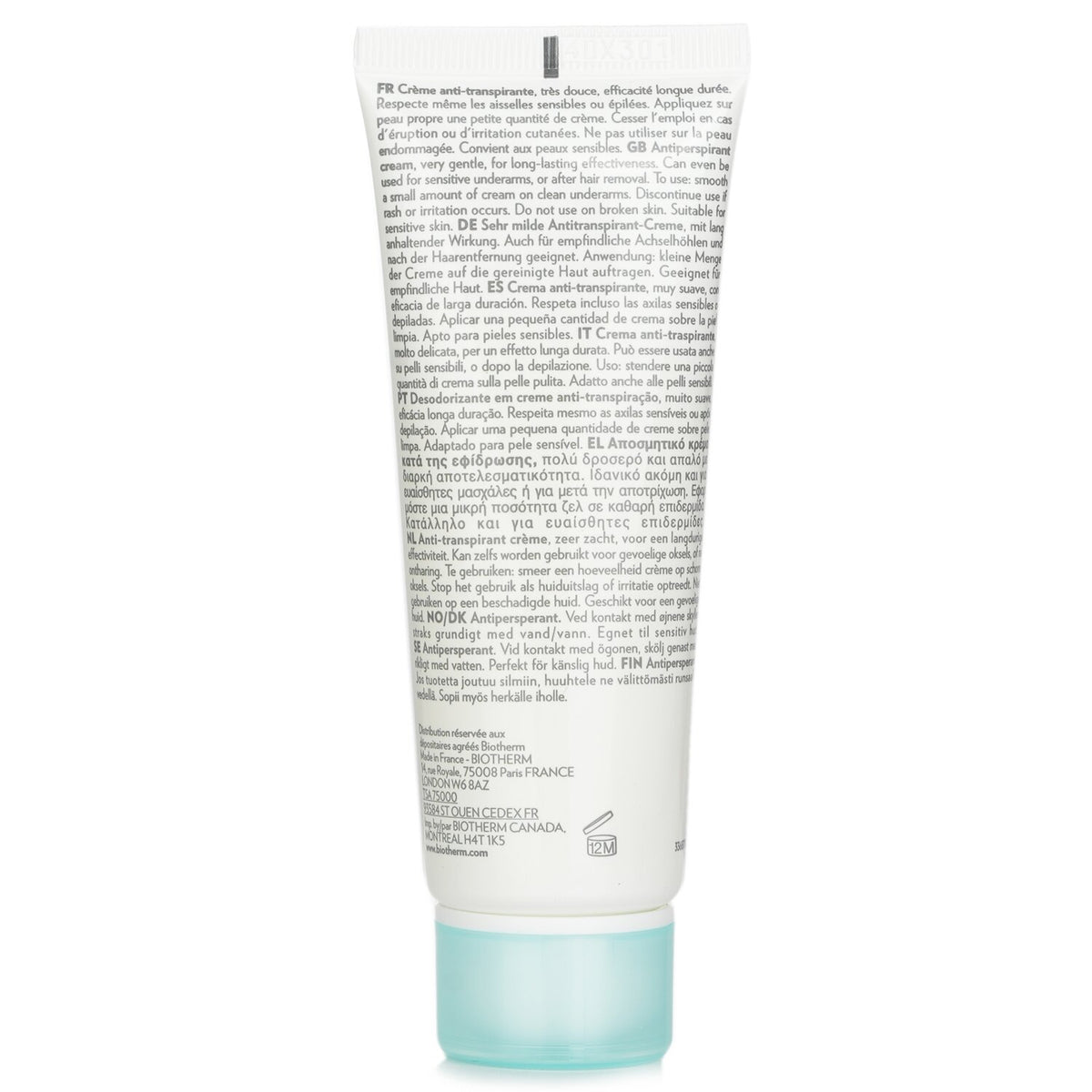 Biotherm - Deo Pure Antiperspirant Cream - 75ml/2.53oz