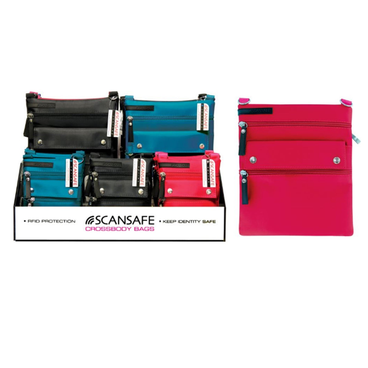 Scansafe Crossbody Bag Lrg Display - 18pcs