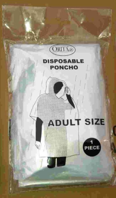 Disposable Rain Coat Display - 24pcs