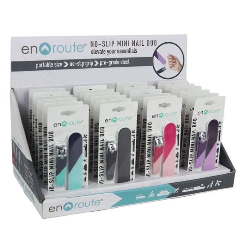 En Route No-Slip Mini Nail Duo Display - 24pcs