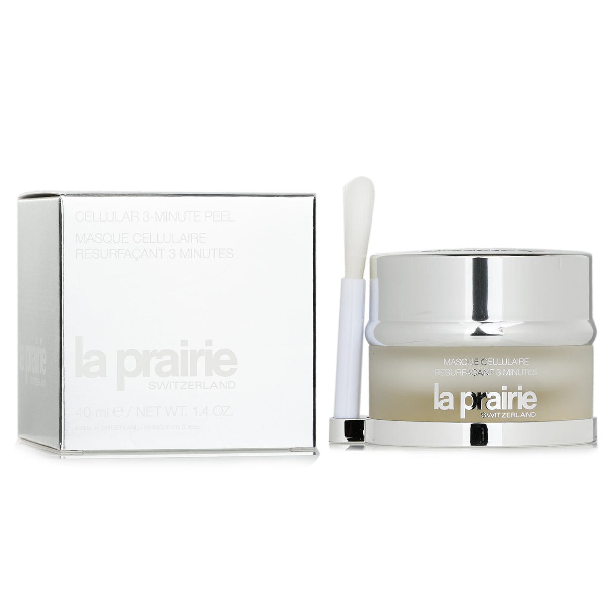 La Prairie Cellular 3-Minute Peel: AHA and BHA exfoliant for smooth, refined skin; reveals a glowing complexion in minutes.