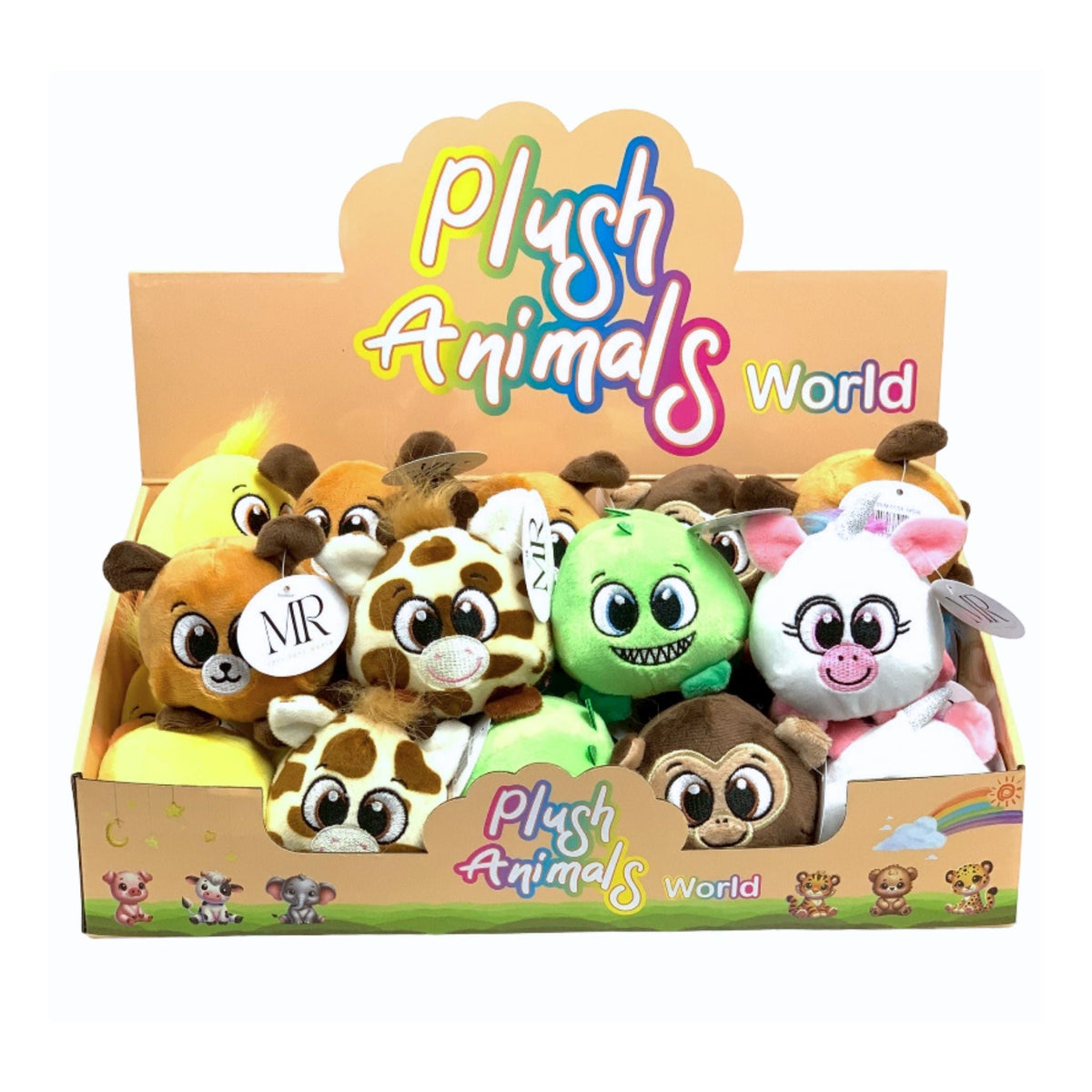 Plush Ball Animal Toy Display 24pc