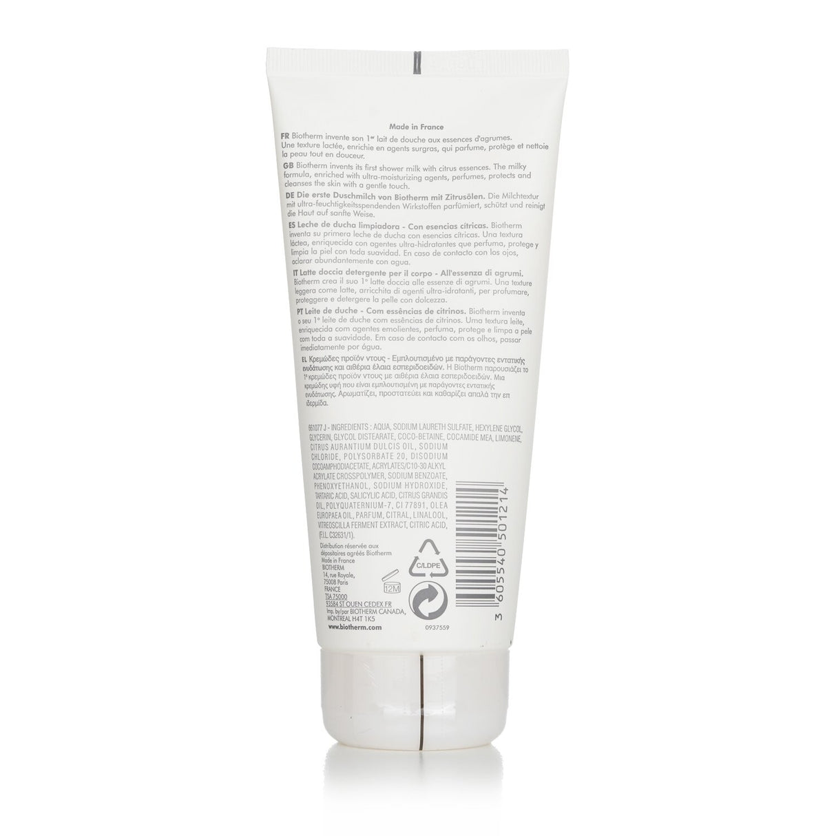 Biotherm - Cleansing Shower Milk - 200ml/6.76oz