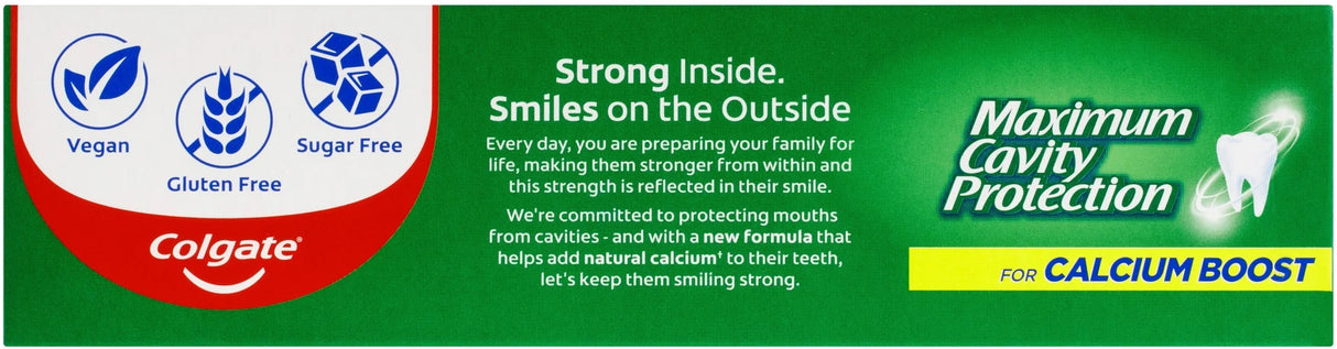 Colgate Cavity Protection Cool Mint Toothpaste 120g, vegan and gluten-free, fights cavities and strengthens teeth with refreshing mint flavor.