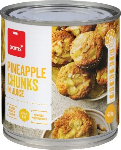 Pineapple Chunks In Juice Pams 425g