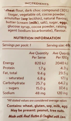 Mrs Higgins Chunky Choc Chip Cookie 40G x 100 Units