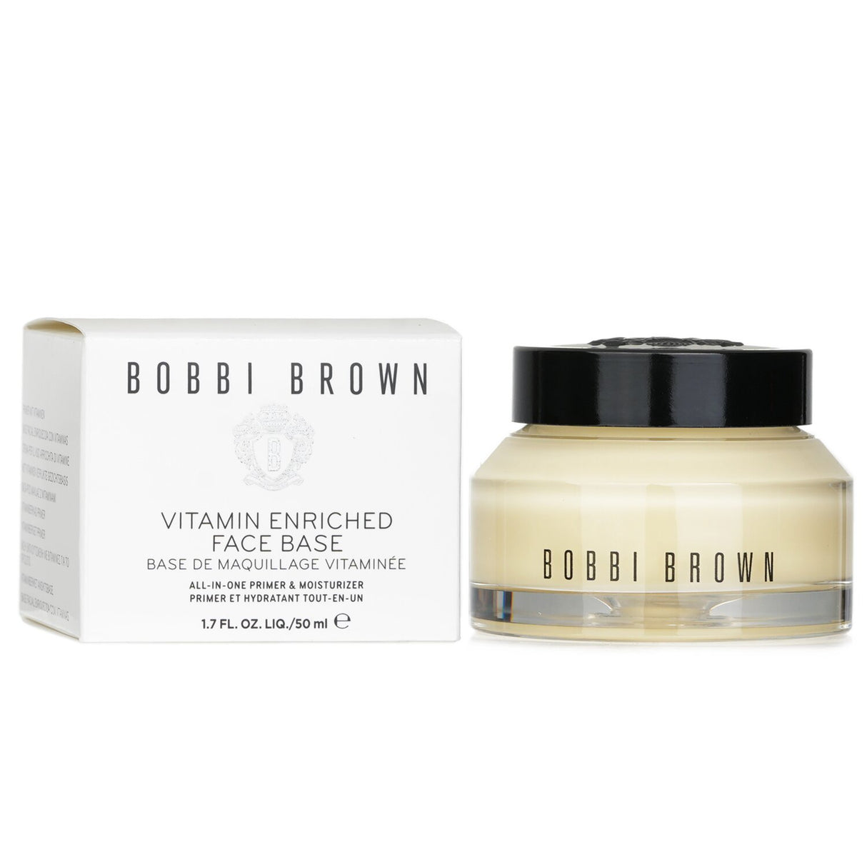 Bobbi Brown Vitamin Enriched Face Base 50ml - luxurious oil-free hydrator with Shea Butter, Carrot Extract, and Vitamin A for youthful skin.