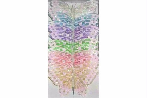 Feather Butterfly - Pastels with Glitter x 12
