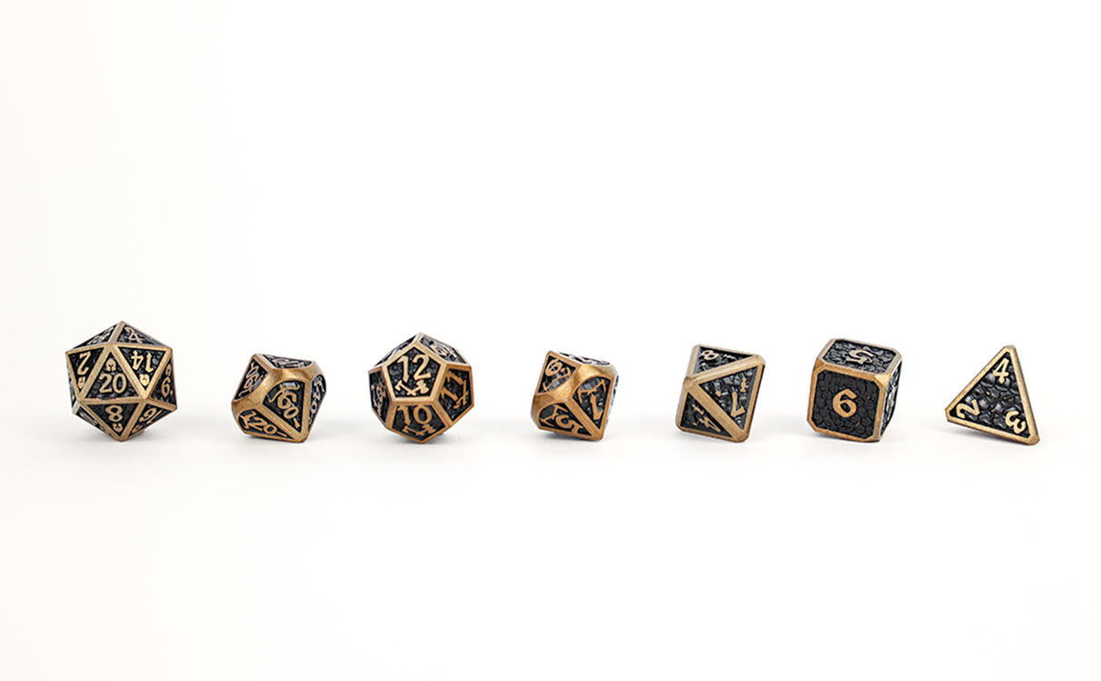 LPG Dice RPG Set Draco Dark Black/Gold