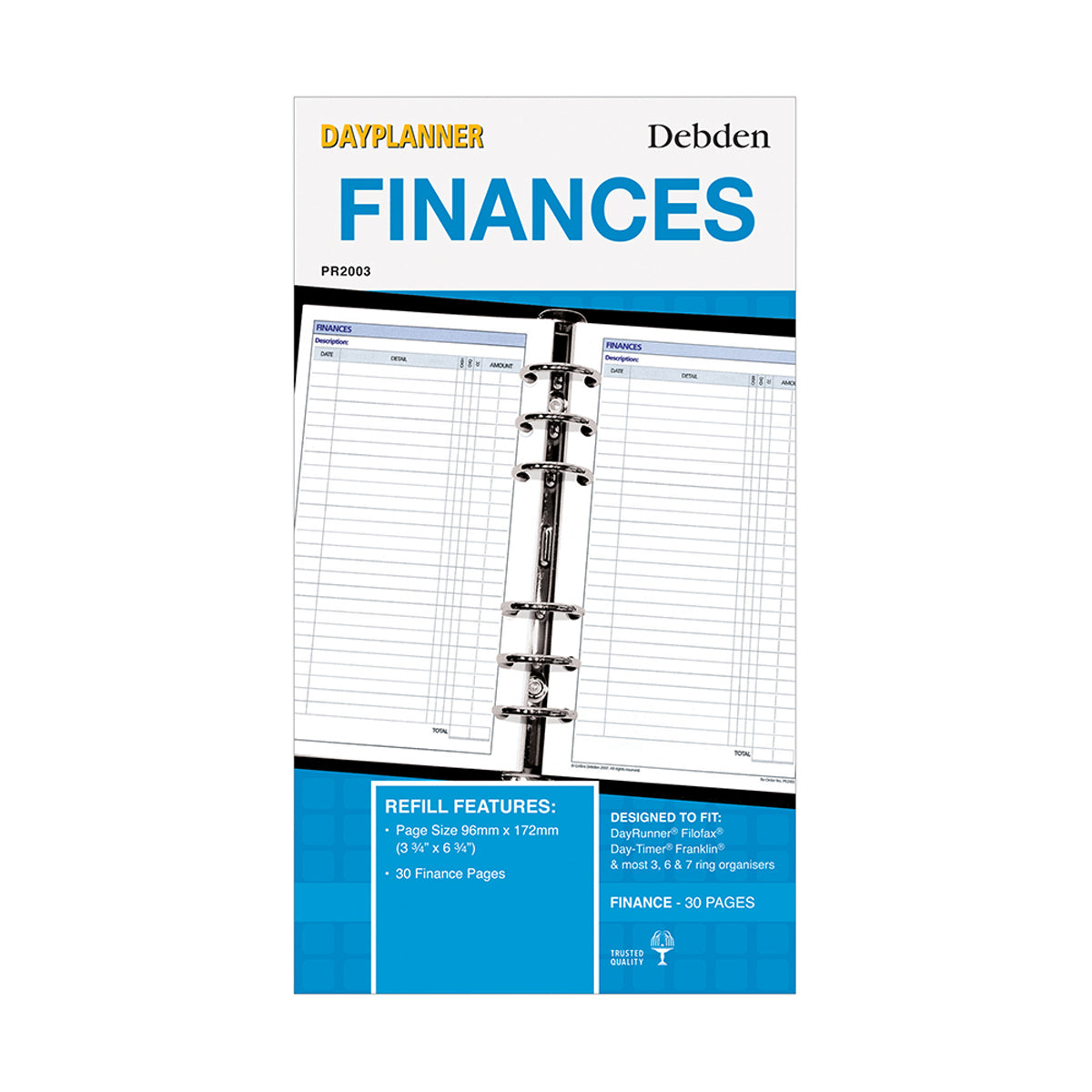 Debden Dayplanner Personal Finances Refill