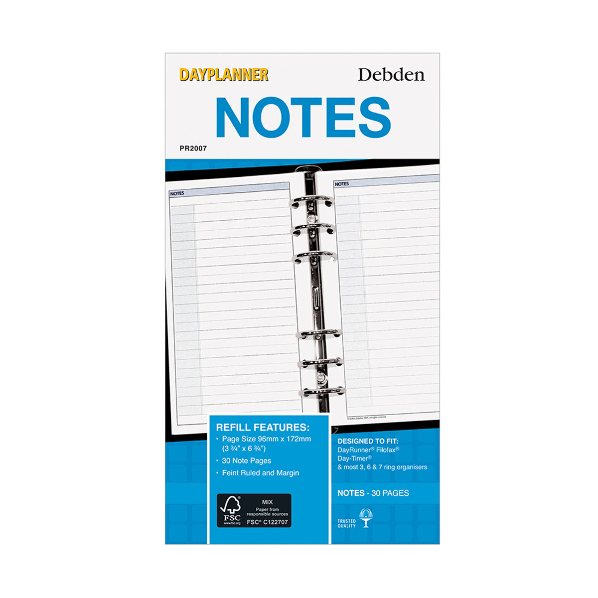 Debden Dayplanner Personal Notes Refill
