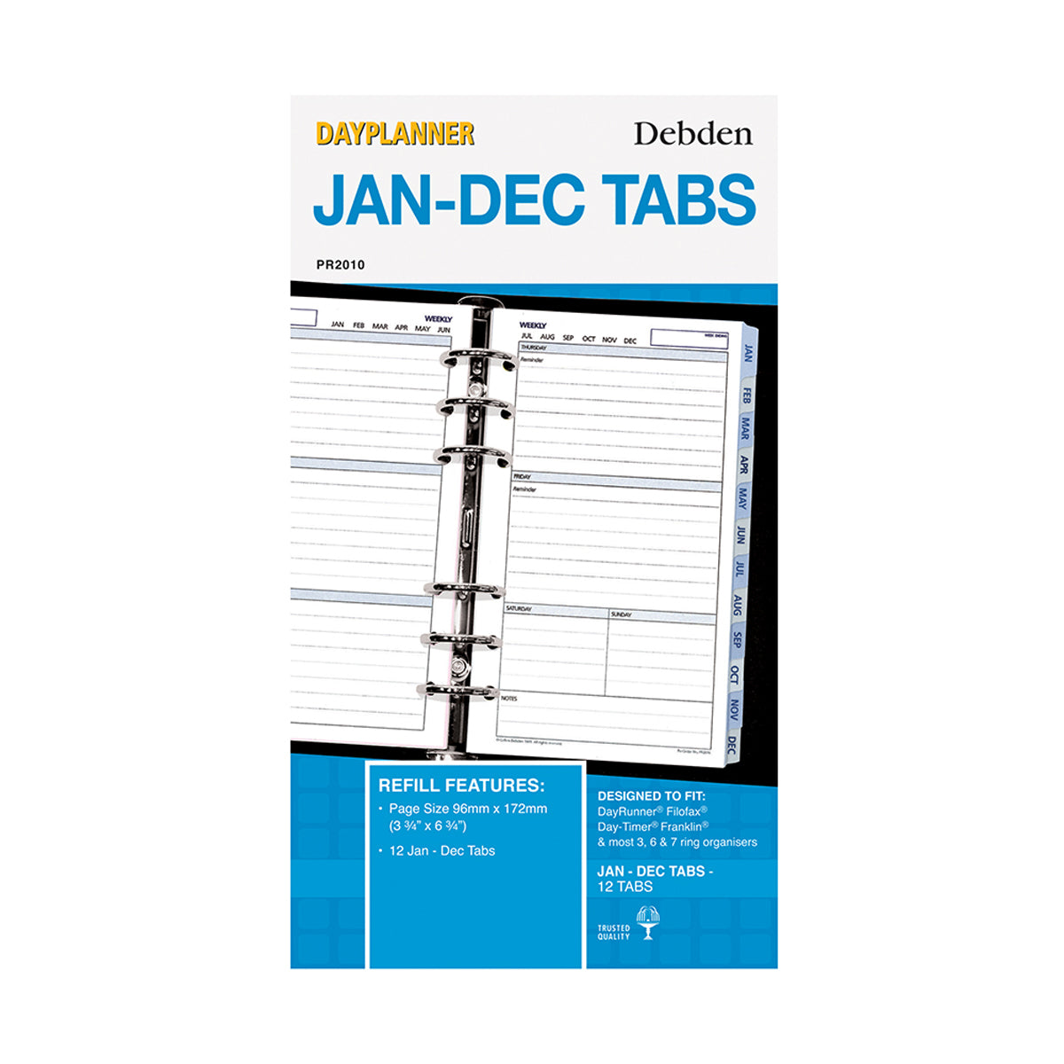 Debden Dayplanner Personal Jan-Dec Tabs Refill