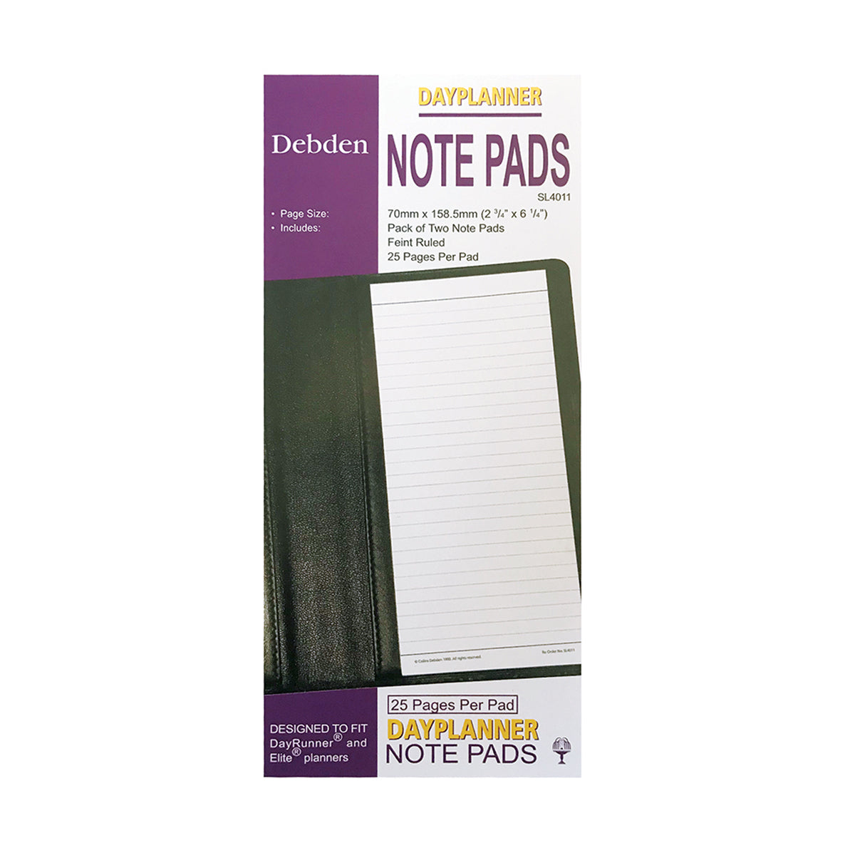 Debden Dayplanner Slim Note Pads Refill 2 Pack