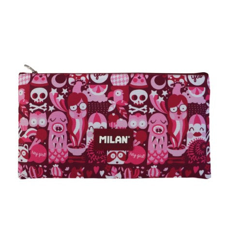 Milan Pencil Case 340 x 170mm School Days Pink
