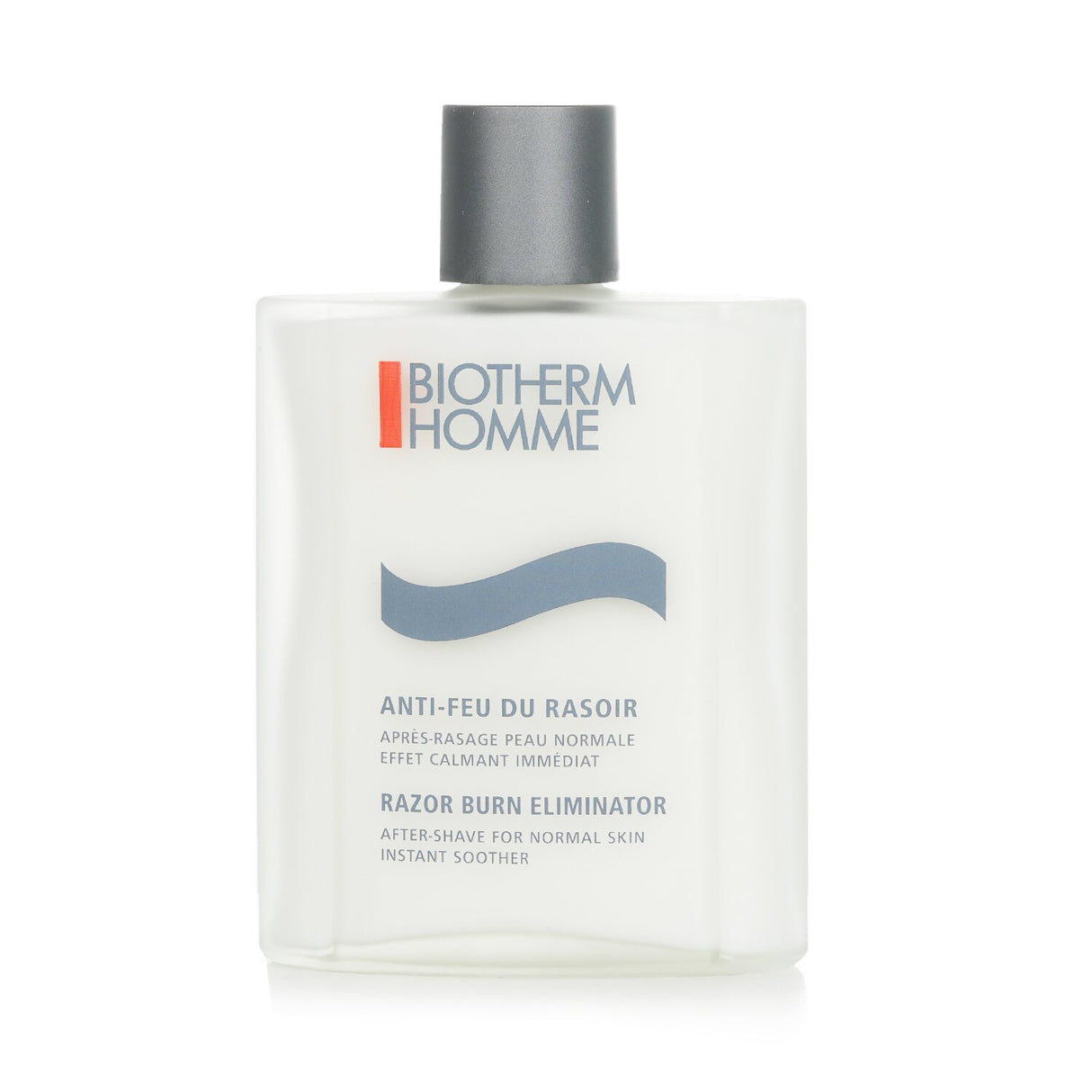 Biotherm Homme Razor Burn Eliminator, a soothing after-shave lotion that calms irritation and hydrates dry skin.